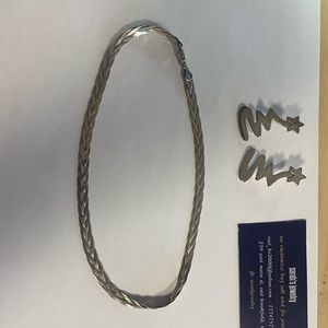 Earring and silver chain 925